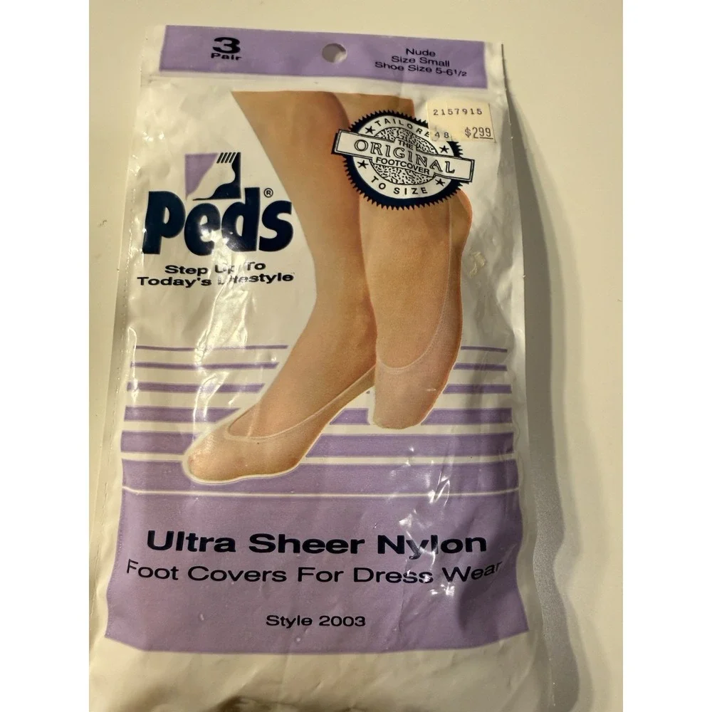 New Vintage Peds Foot Covers Size 5-6 1/2 Womens Set Of 3 NWT